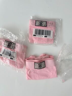 3 Victoria's Secret Pink Shine patch boy shorts bundle of 3 small & x small